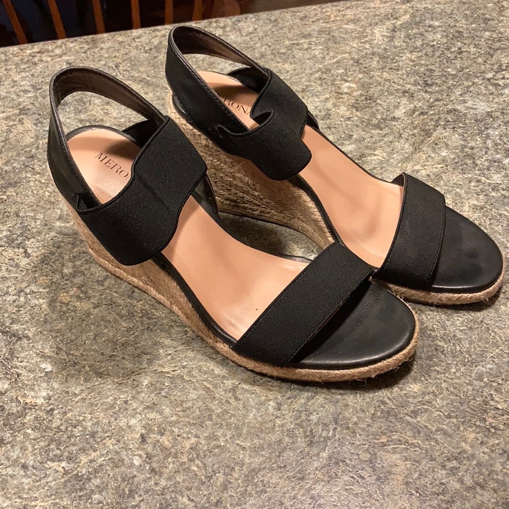 Merona Black Wedges